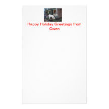 Holiday greetings letterhead with photo custom stationery
