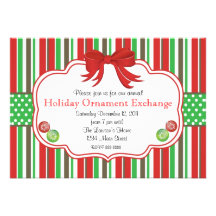 Holiday Ornament Exchange Ginger Bread Men Announcements