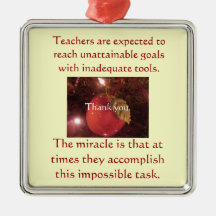Holiday ornament gift for teachers