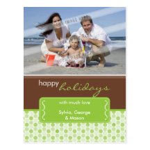 HOLIDAY PHOTO POSTCARD :: spotted bracket P2