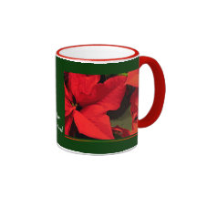 Holiday Pointsettia matching mug