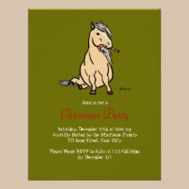 Holiday Pony Christmas Party invitations