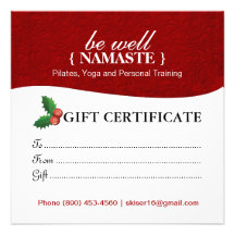 Holiday - Salon and Spa Gift Certificate Invite