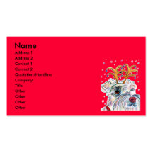 Holiday Schnauzer Business Cards