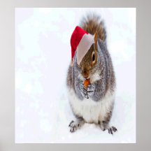 Holiday Squirrel Print