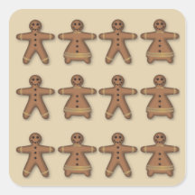 Holiday Sticker, Gingerbread Cookies