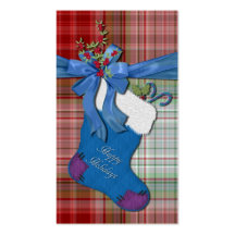 Holiday Stocking Tags Business Card