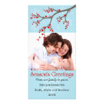 Holiday Winter Berry and Snowflakes Photo Cards photo cards