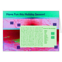 Holiday Word Find Puzzle Card
