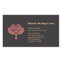 Holistic Health and Wellness Tree Business Card