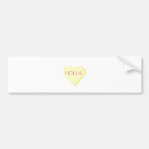 Holla Candy Heart Bumper Sticker