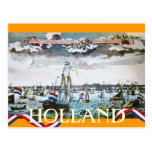 Holland Trade Ships Sailing Postcard