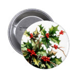 Holly Berry Button