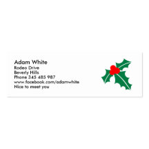 Holly christmas business card