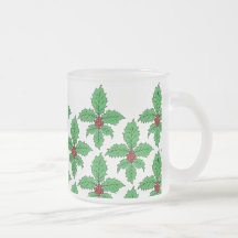 Holly Fleur de lis Coffee Mug