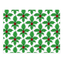 Holly Fleur de lis Postcards