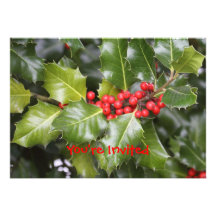 Holly Photo Custom Invite