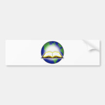Holy Bible & Globe Bumper Sticker