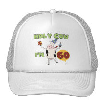Holy Cow I'm 60 Birthday T-shirts and Gifts Trucker Hats