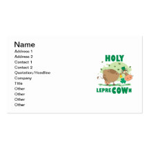 HOLY LepreCOWn T-shirts and Gifts Business Card