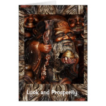 Holy man on a journey greeting card