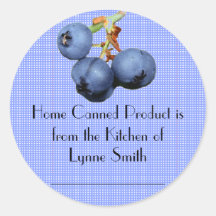 Home Canning Labels -- with blueberries Sticker