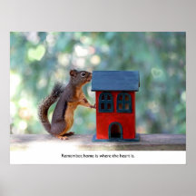 Home is Where the Heart Is Squirrel Posters
