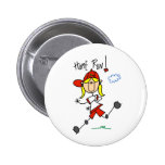 Home Run! Stick Figure Button