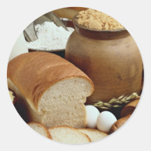 Home-style breads with ingredients sticker