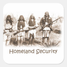 Homeland Security Apache Square Stickers