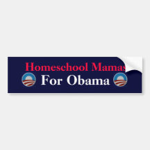 Homeschool Mamas  For Obama Bumper Sticker