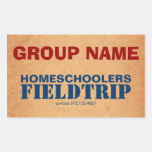 Homeschooler Field Trip Rectangle Stickers