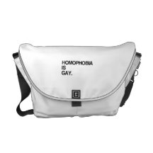 HOMOPHOBIA IS GAY COURIER BAG