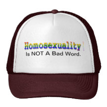 Homosexuality Is NOT A Bad Word. Mesh Hats