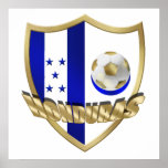 Honduras flag logo emblem La Catrachos Shield Print