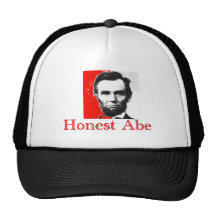 "Honest Abe" Abe Lincoln Art T-Shirt & Gifts Mesh Hats