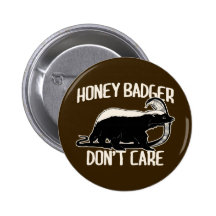 honey badger don't care pins