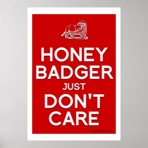 Honey Badger Don't Care Poster