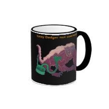 honey badger not scared coffee mug