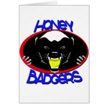Honey Badger Softball Greeting Card