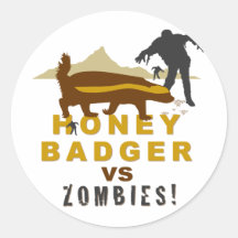 honey badger vs zombies stickers