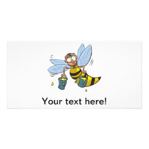 Honey cartoon bee picture card