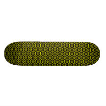 Honeycomb - Black and Yellow Custom Skateboard