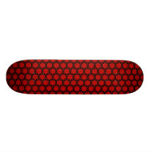 Honeycomb II - v1 - Black and Red Skate Board Decks