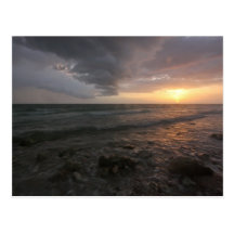 Honeymoon Island stormy sunset Postcards