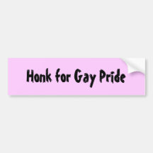 Honk for Gay Pride Bumper Sticker