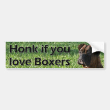 Honk if you love boxers bumper stickers