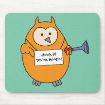 Honk if You're Hootie Owl Mouse Pads