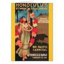 Honolulu, Hawaii 6th Annual Floral Parade 1911 Card
