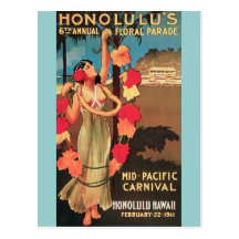 Honolulu, Hawaii 6th Annual Floral Parade 1911 Post Card